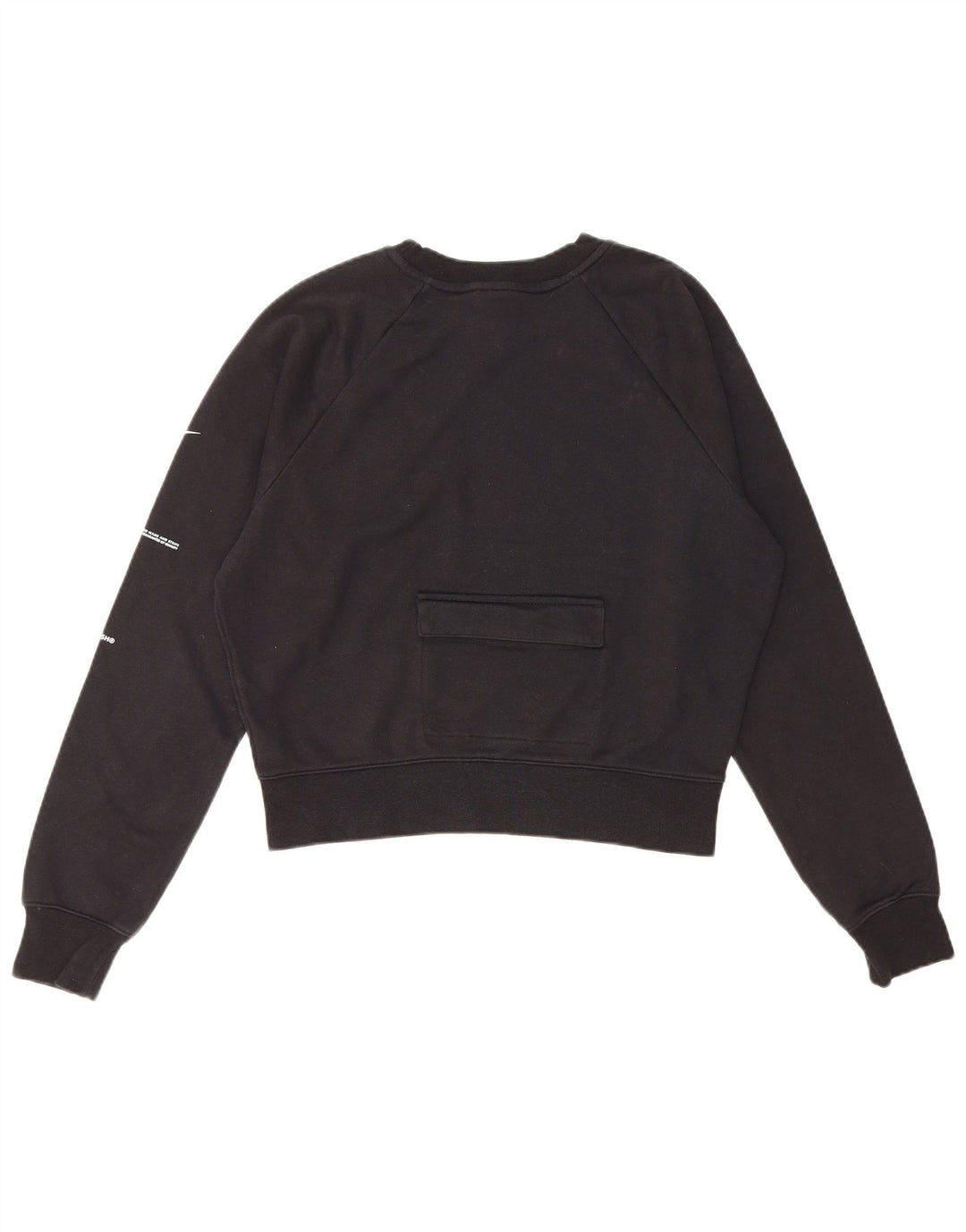 Nike Femme Swoosh Crop Sweat-shirt surdimensionné UK 10 Petit Noir
