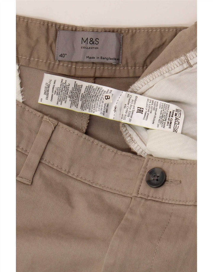 Marks & Spencer Short Chino Homme W40 XL Coton Beige