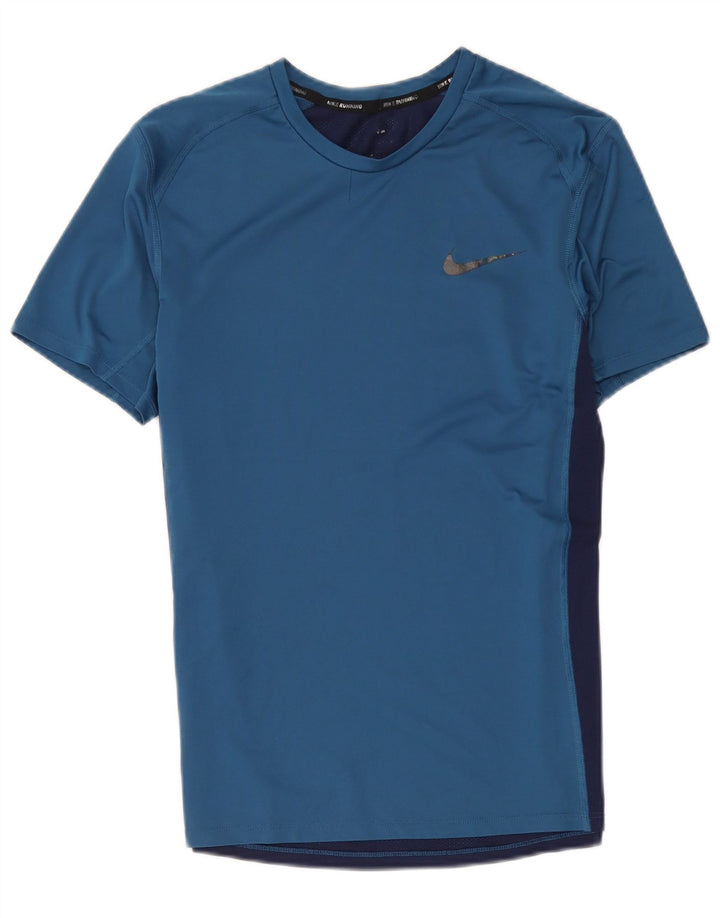 Nike T-Shirt Dri Fit Homme Bleu Moyen Colorblock