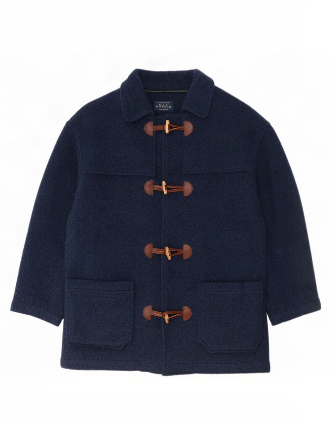 vintage Homme Duffle Coat IT 50 Grande Laine Bleu Marine
