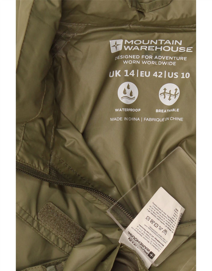Mountain Warehouse Veste de pluie pour femme UK 14 Large Kaki Nylon