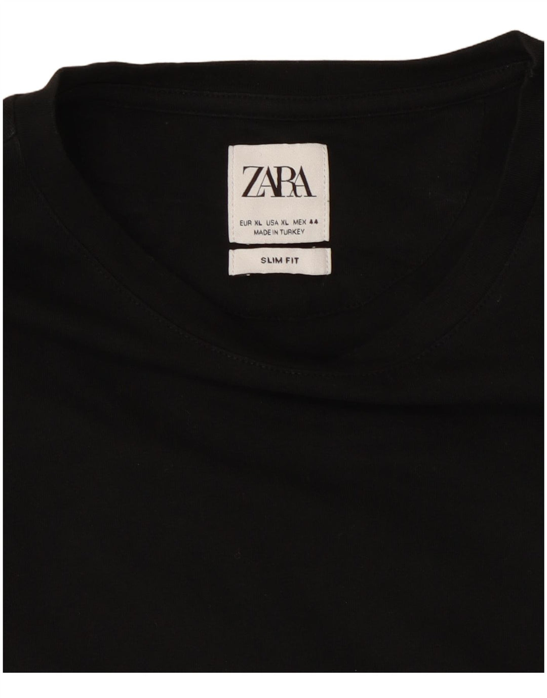 ZARA Femme Slim Fit T-Shirt Top UK 18 XL Noir