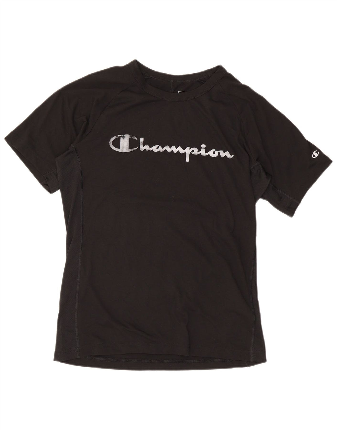 Champion T-shirt graphique pour femme UK 16 Large Noir Polyester
