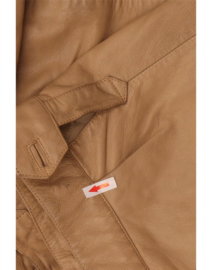 veste en cuir homme vintage IT 52 XL Beige