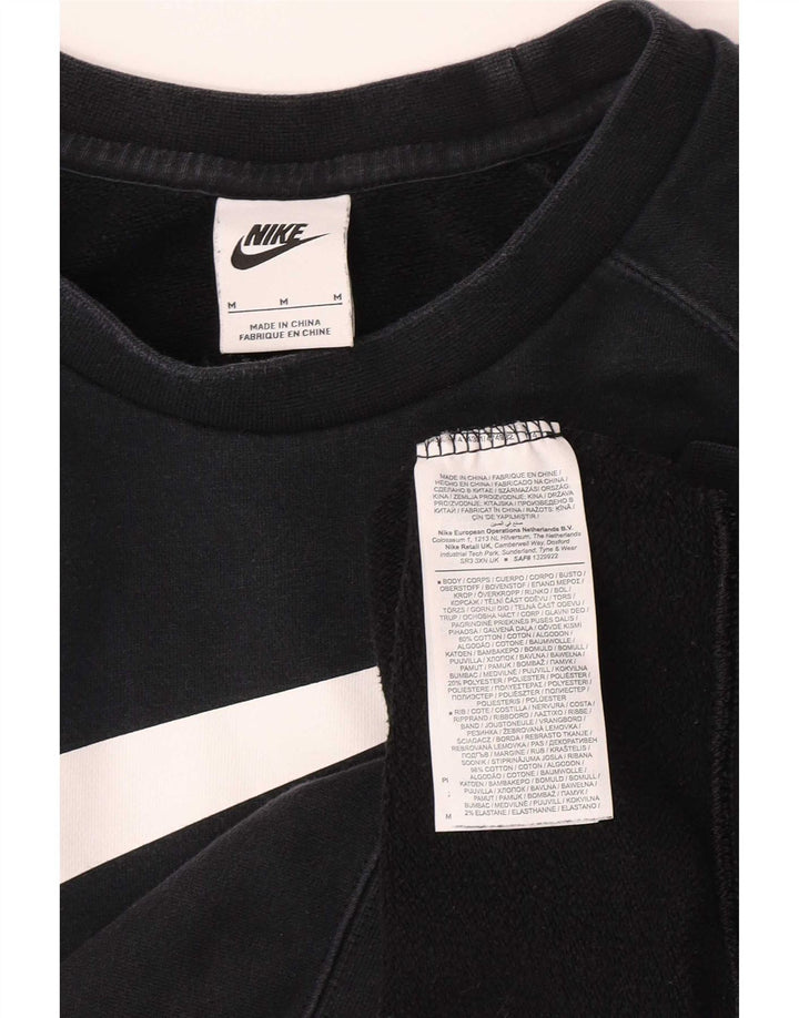 Nike Sweat-shirt graphique Swoosh pour homme en coton noir moyen