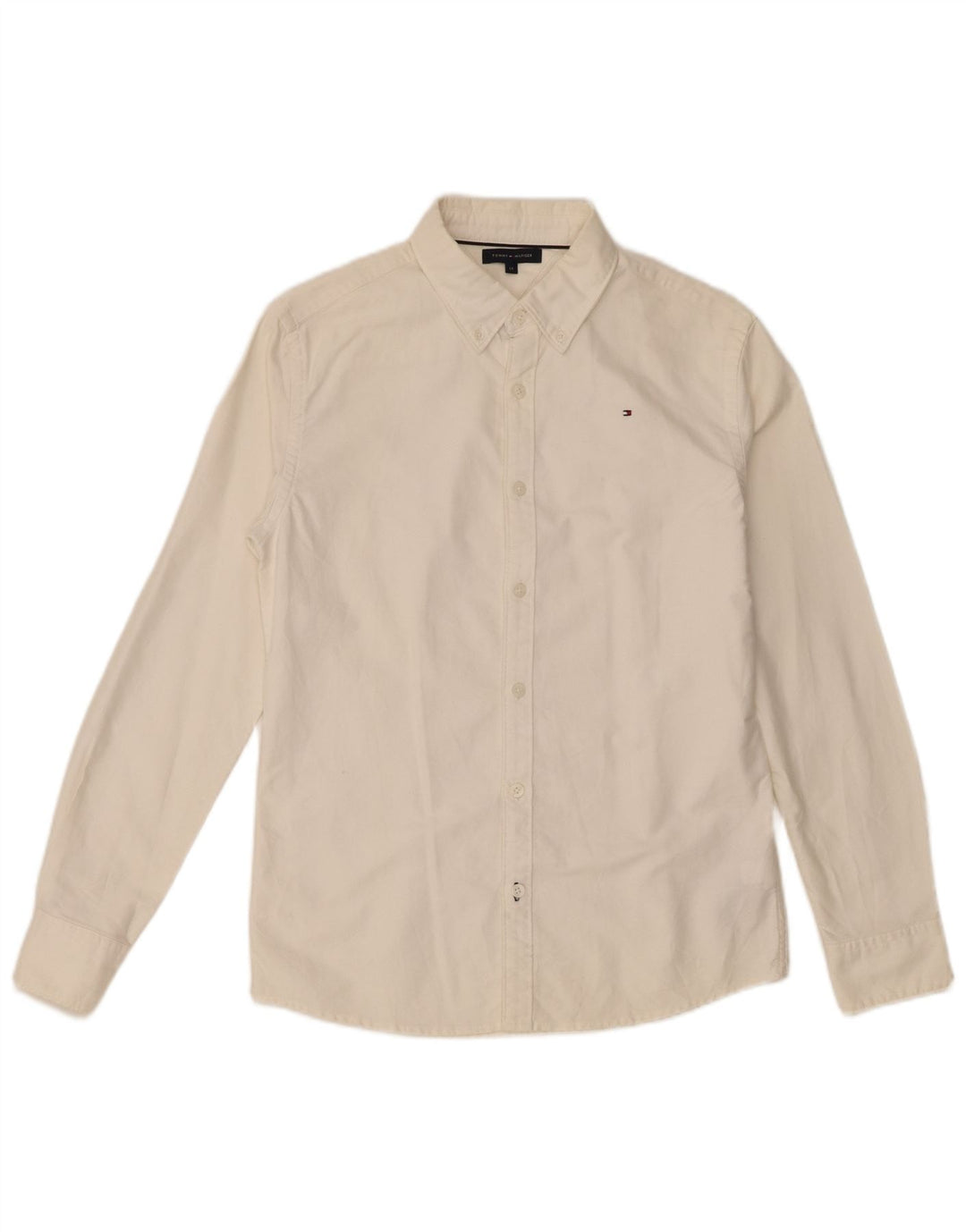 Tommy Hilfiger Chemise Garçon 13-14 ans Blanc Cassé Coton