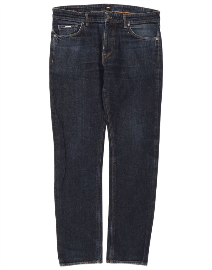 HUGO BOSS Jean Slim W34 L32 Homme Bleu Marine