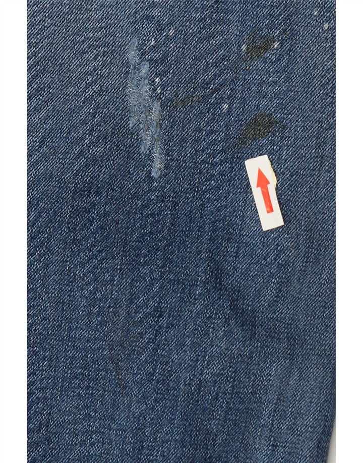 Diesel Jean droit vieilli W34 L34 en coton bleu pour homme