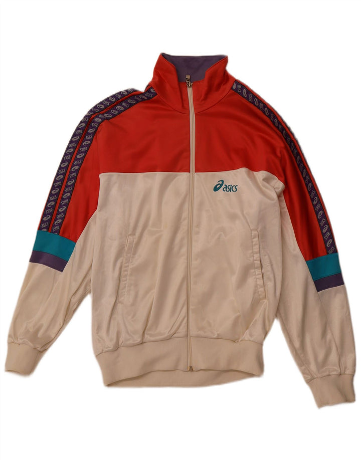 ASICS Veste de survêtement graphique pour hommes IT 48 Medium Off White Colourblock