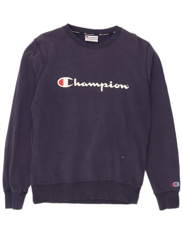 Champion Sweat-shirt graphique pour homme en coton bleu marine Taille S