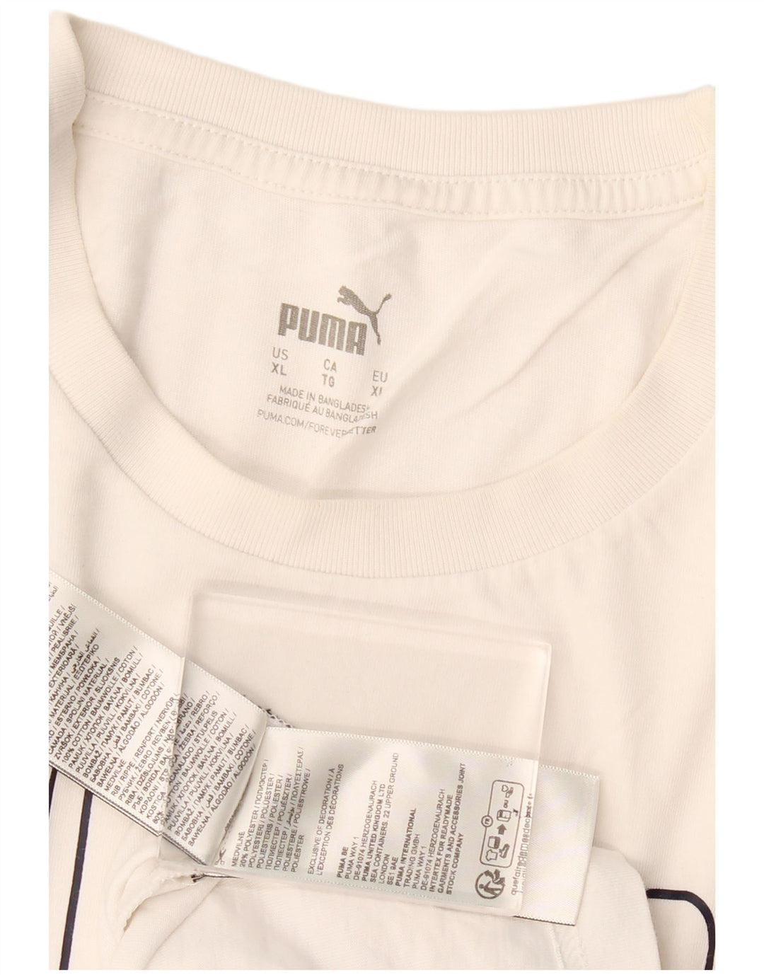 Puma T-Shirt Graphique Top XL Homme Blanc Coton