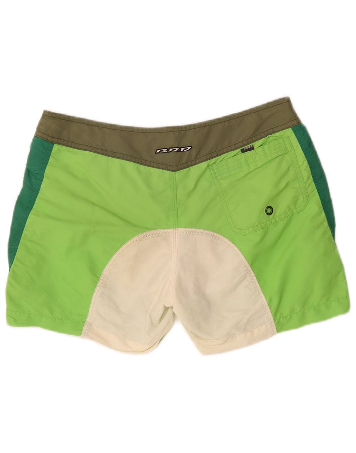RRD Short de Bain Graphique Homme Vert Moyen Colorblock Polyester
