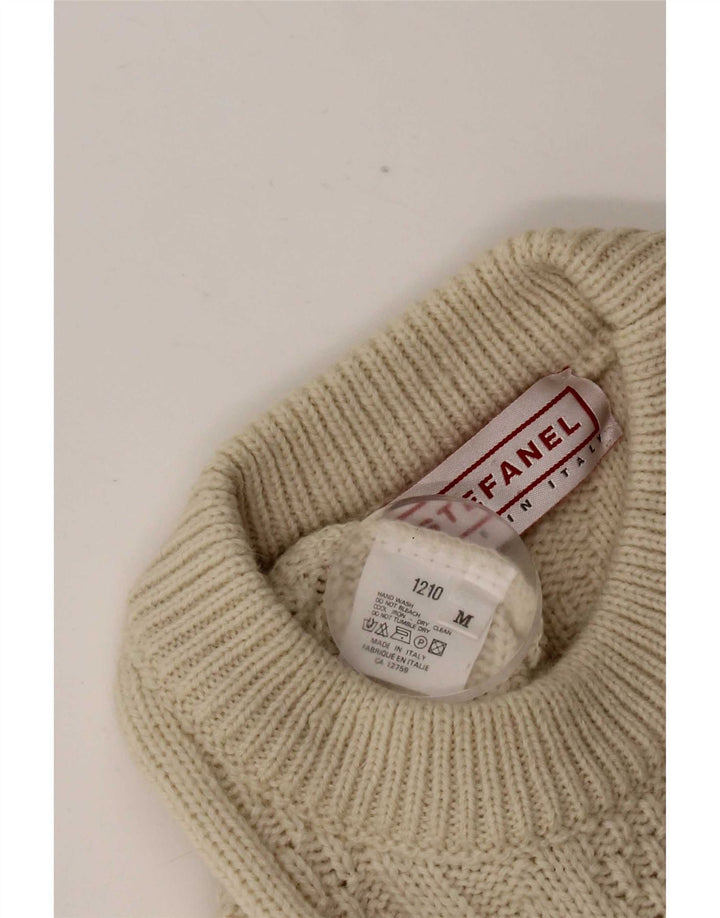 Stefanel Pull Col Rond Homme Laine Beige Moyen