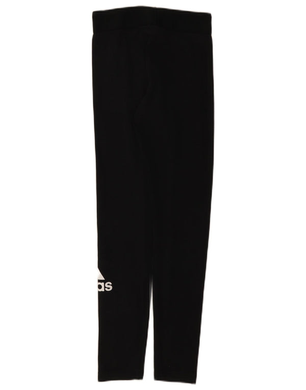 Adidas Womens Graphic Leggings UK 4/6 XS Black Cotton