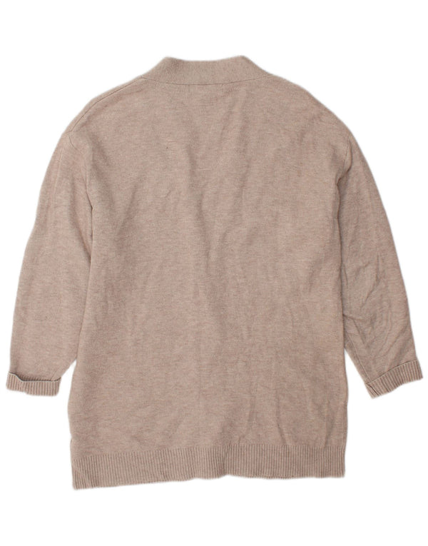 Marks & Spencer Pull cardigan surdimensionné pour femme UK 10 Petite viscose beige