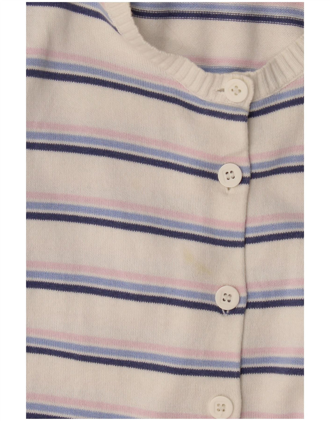 Marks & Spencer Pull cardigan pour femme UK 16 Grand blanc rayé