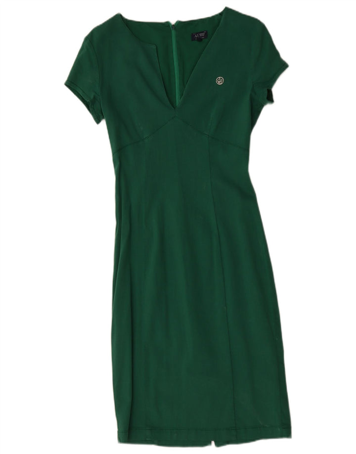 Armani Jeans Robe fourreau Femme IT 42 Modal Vert Moyen