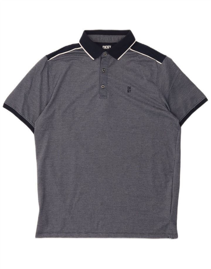 DKNY Polo Homme Bleu Marine Moyen Coton