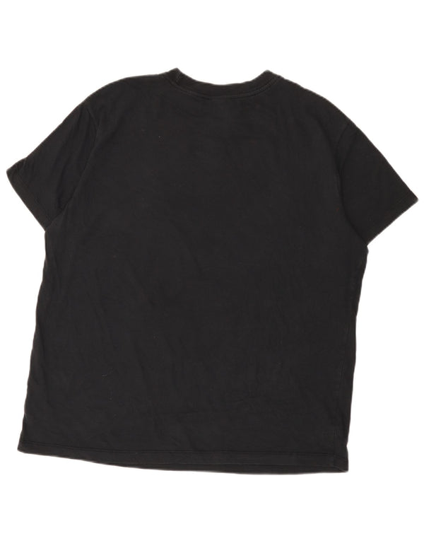 Nike Homme T-shirt graphique surdimensionné en coton noir moyen