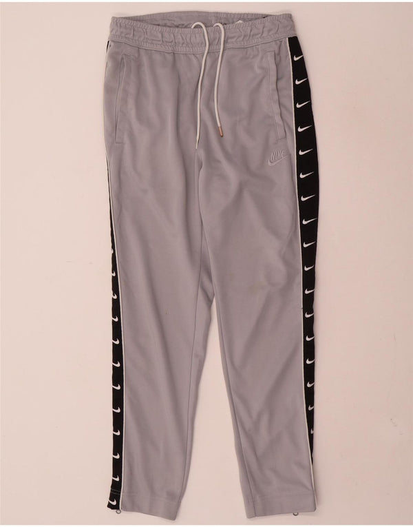 Nike Pantalon de survêtement graphique pour homme Small Gris Colorblock Polyester