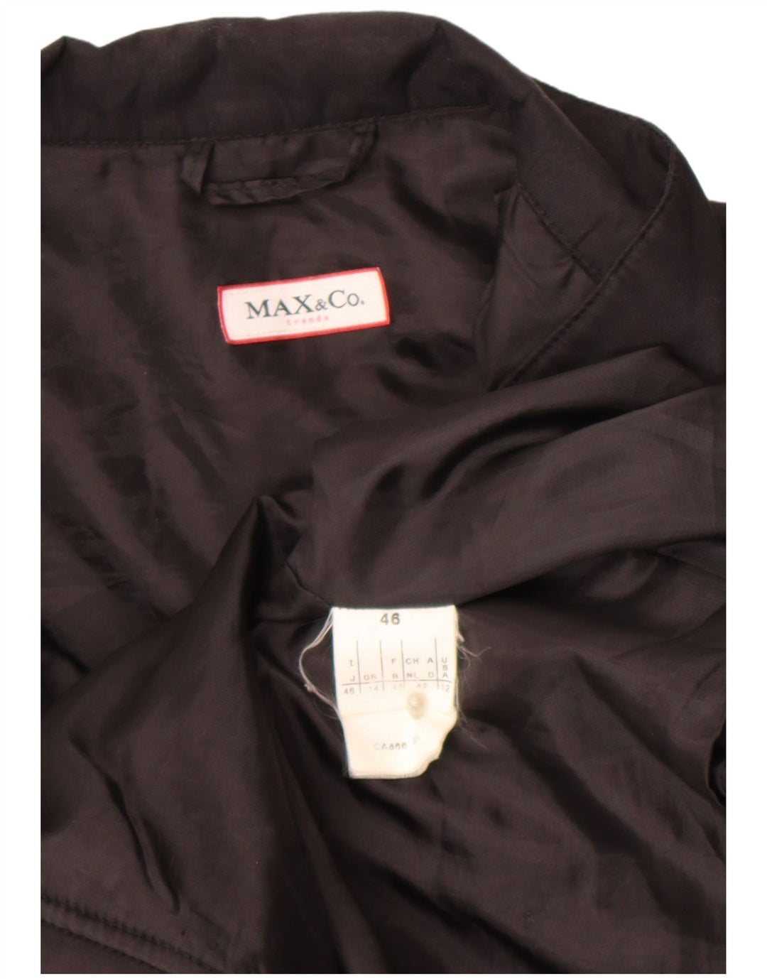 Max & Co. Veste coupe-vent pour femme UK 14 Large Noir