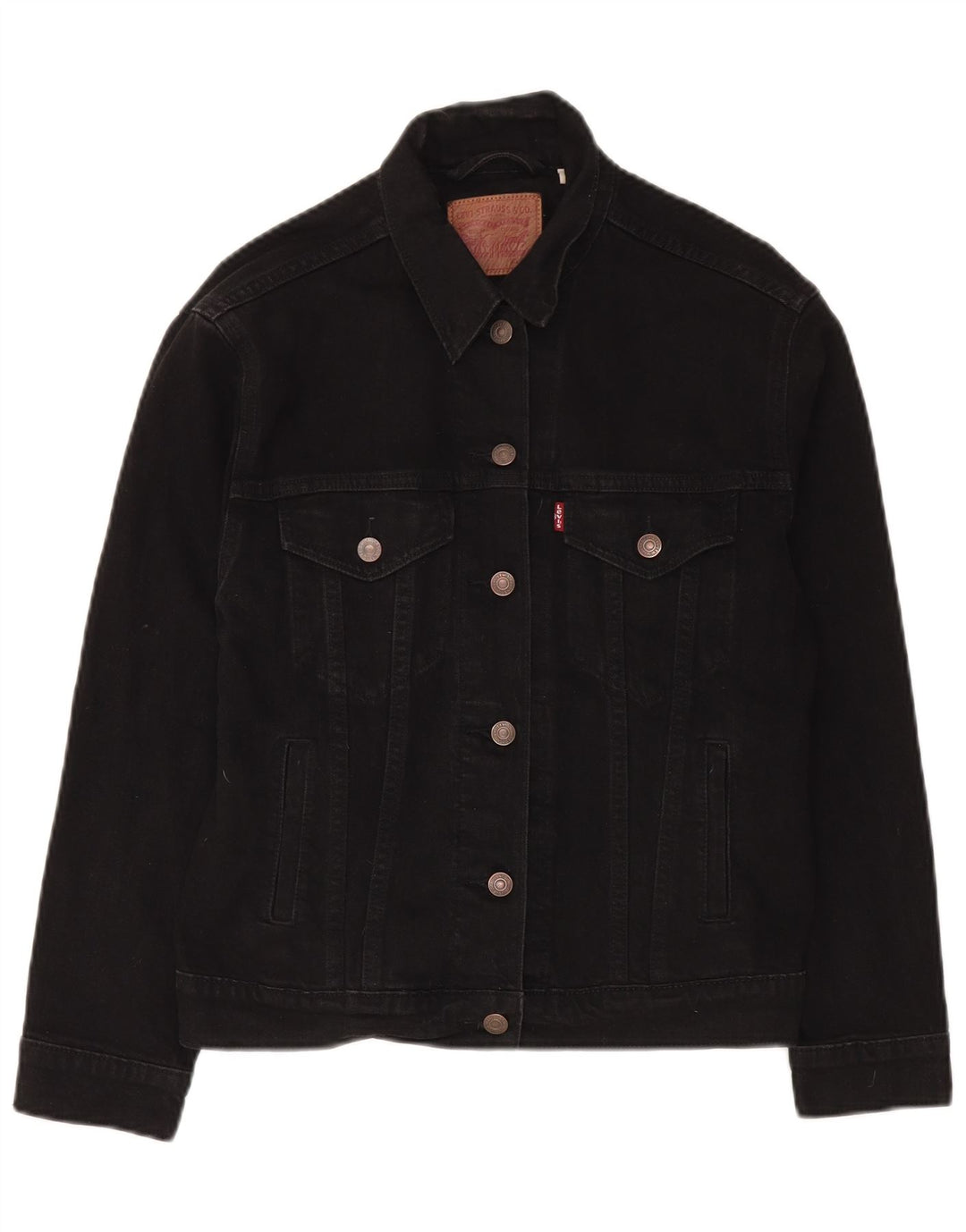 Levi's Veste en Jean Femme UK 14 Coton Noir Moyen