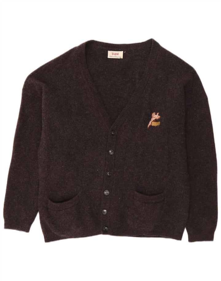 Sisley Cardigan Pull Large Gris Laine Vierge Homme