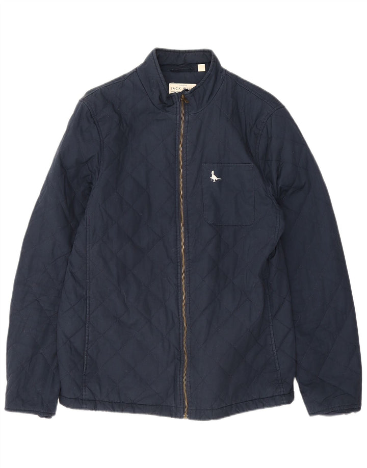 Jack Wills Veste matelassée pour homme UK 38 Bleu marine moyen Coton