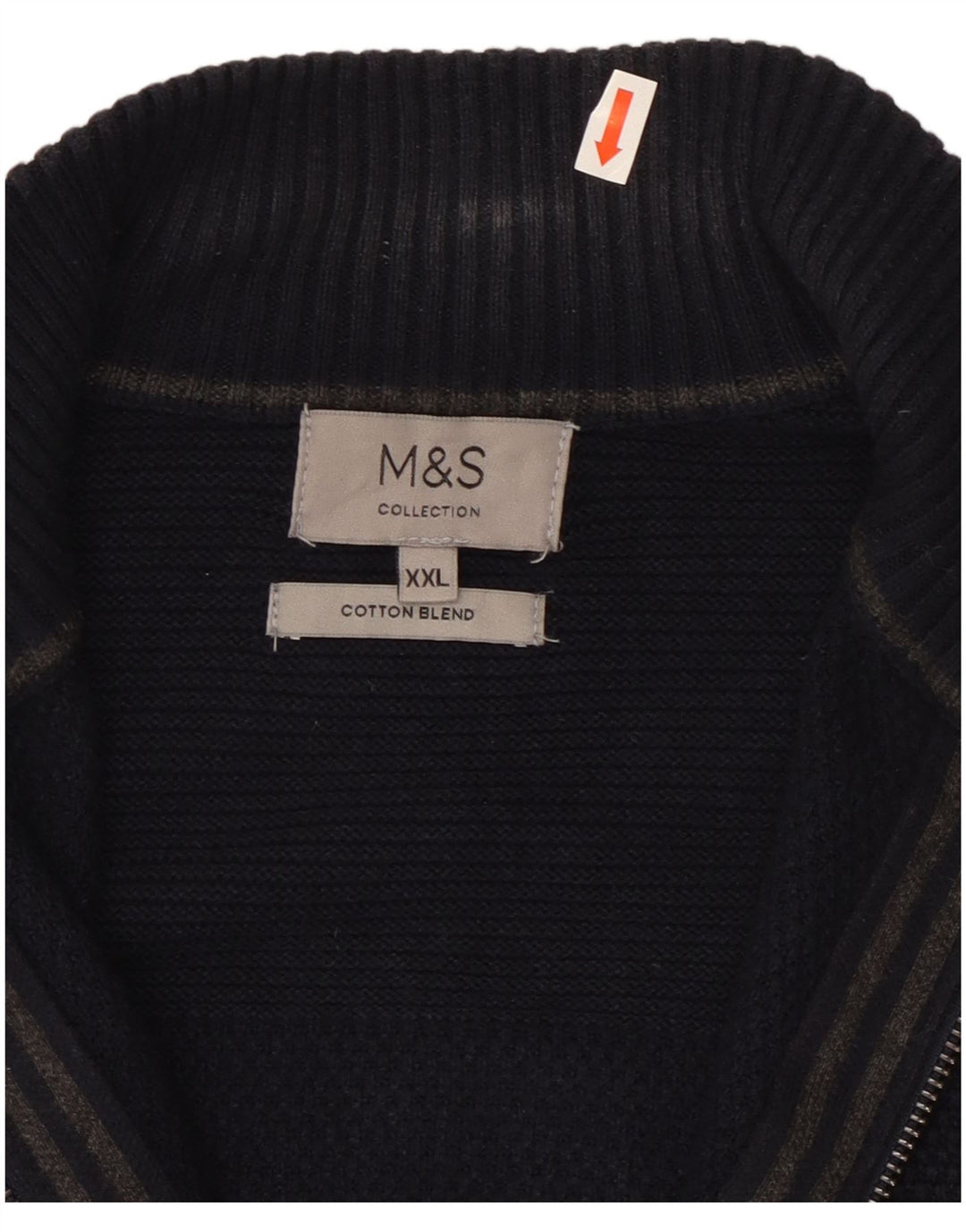 Marks & Spencer Cardigan pour homme en coton bleu marine 2XL