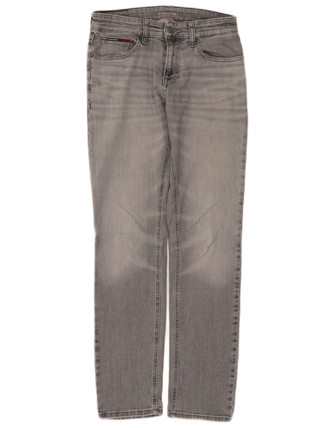 TOMMY HILFIGER Jean Slim Scanton W30 L32 Homme Gris Coton