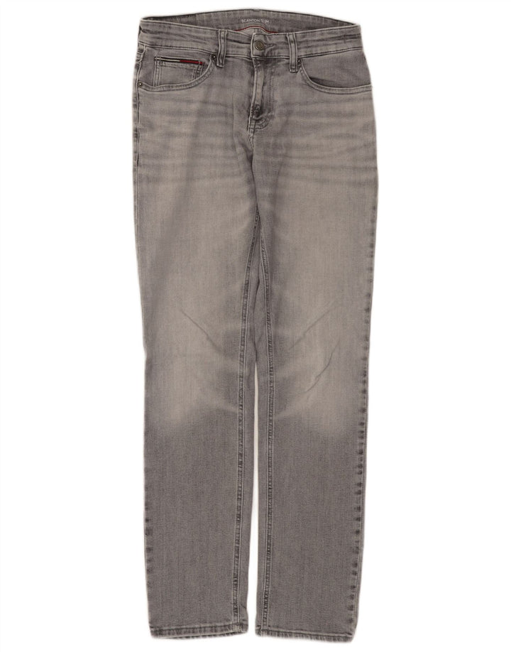 TOMMY HILFIGER Jean Slim Scanton W30 L32 Homme Gris Coton