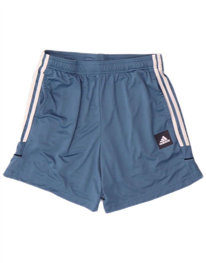 ADIDAS Short de Sport Homme Rayé Bleu Moyen Polyester Sports