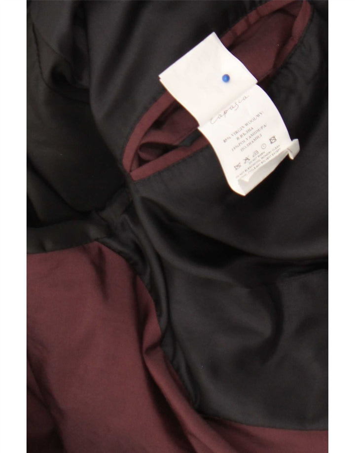 vintage Womens Bomber Jacket UK 16 Grande laine vierge noire