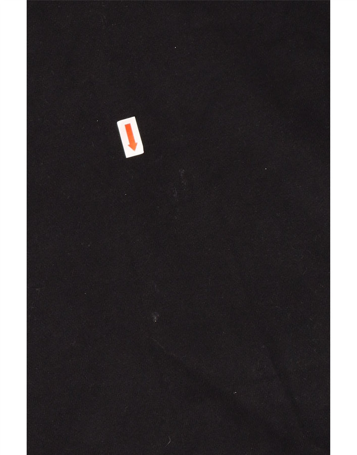 Superdry Sweat-shirt à col boutonné pour hommes, grand coton noir