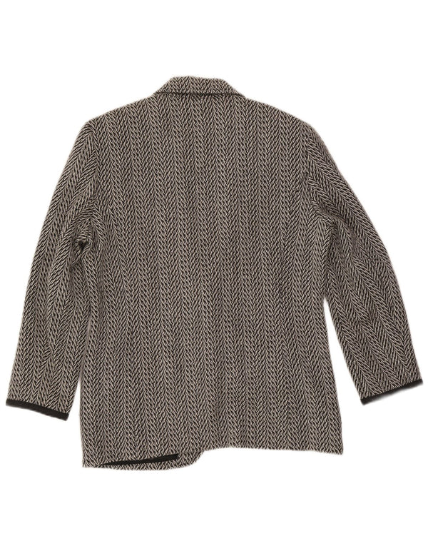 Coeli Premiere Veste blazer à 2 boutons pour femme IT 44 Gris moyen à chevrons