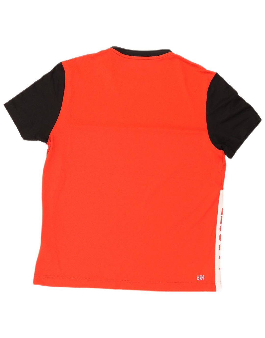 Lacoste T-shirt graphique pour hommes Taille 4 Polyester colorblock rouge moyen
