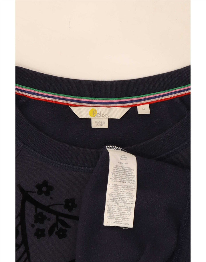 Boden Femme Sweat-shirt à motif abstrait UK 44 Bleu marine moyen