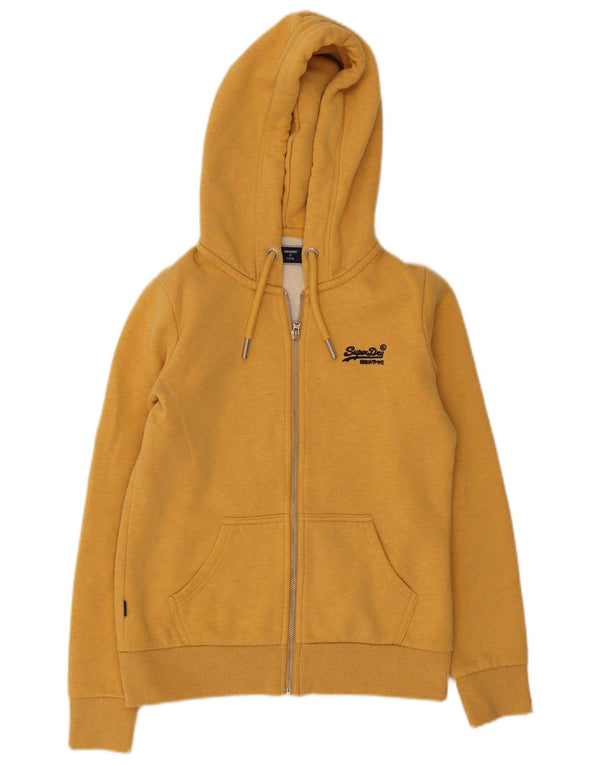 Superdry Pull à capuche zippé pour femme UK 6 XS Jaune
