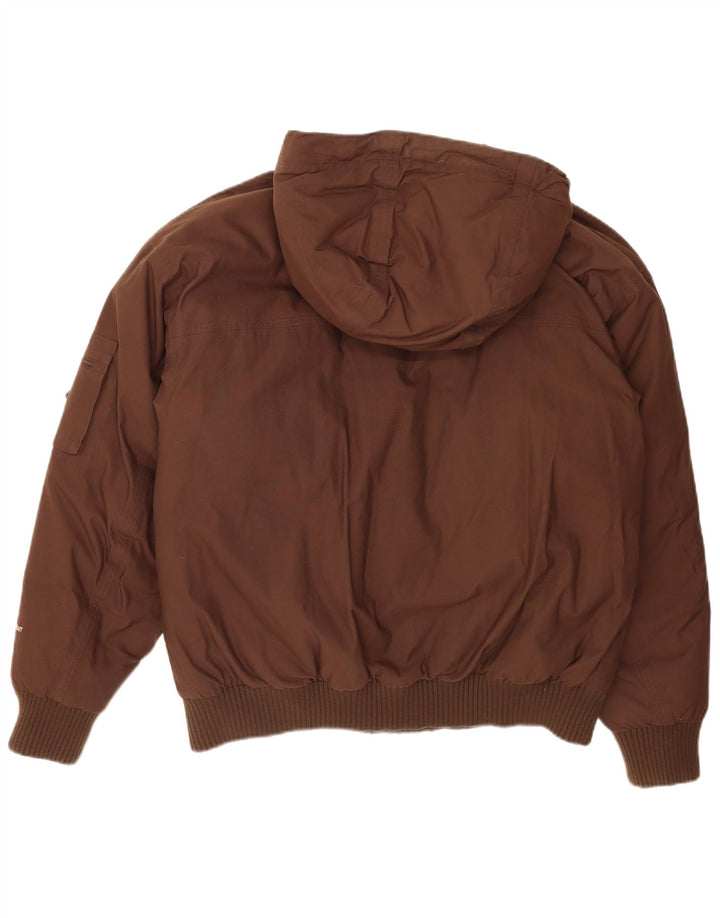 The North Face Veste coupe-vent à capuche pour homme UK 38 Nylon marron moyen