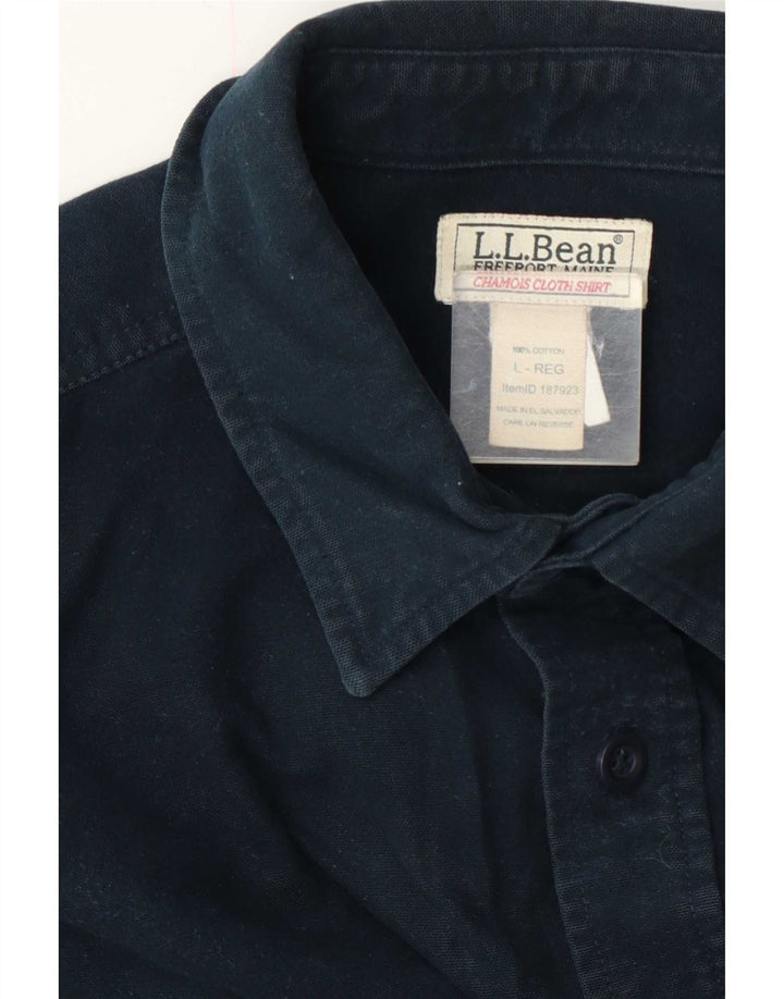 L.L.Bean Chemise Regular Fit pour Homme en Coton Bleu Marine Large