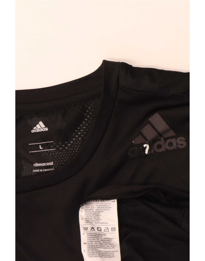 Adidas Hommes Climacool T-Shirt Haut Grand Noir Polyester