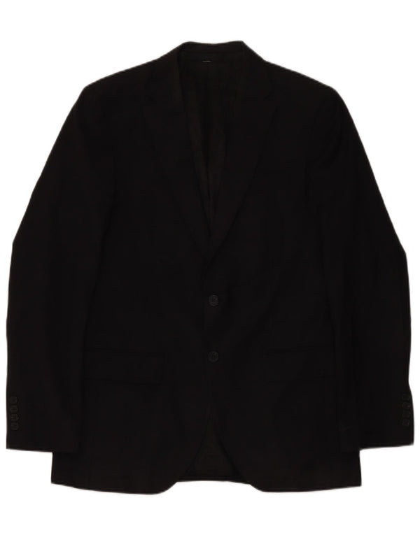 Marks & Spencer Veste blazer à 2 boutons pour homme UK 38 laine noire moyenne