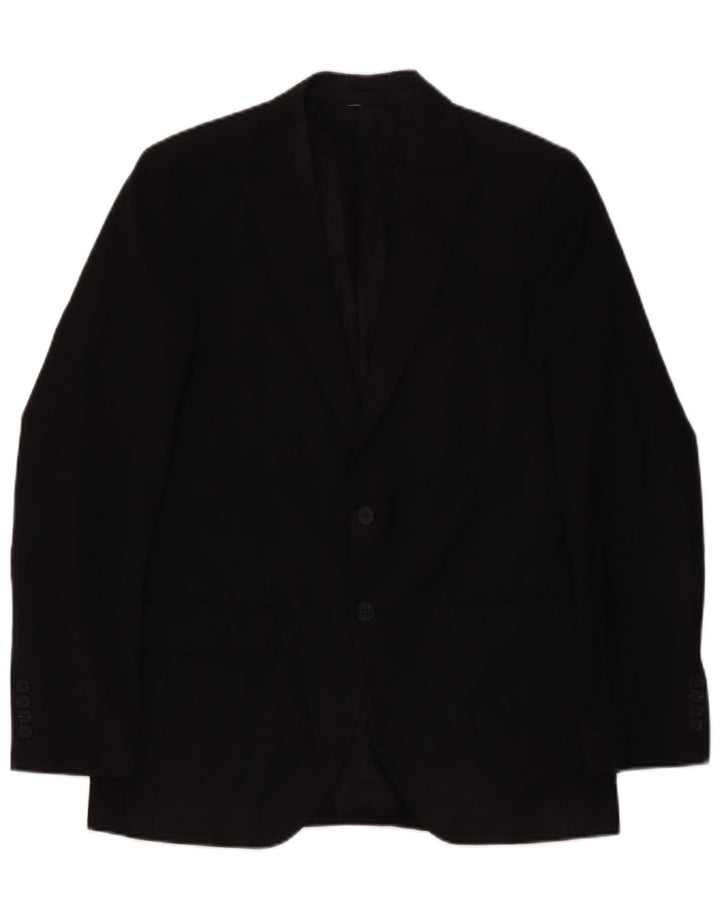 Marks & Spencer Veste blazer à 2 boutons pour homme UK 38 laine noire moyenne
