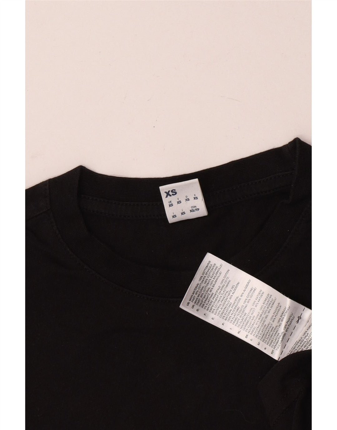 Reebok T-Shirt Homme Top XS Noir Coton