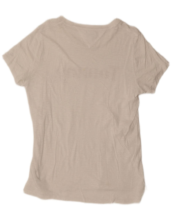 Tommy Hilfiger T-shirt graphique pour femme UK 18 XL Blanc Coton