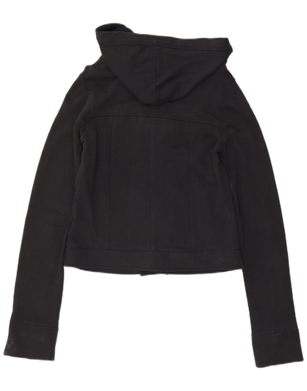 Converse Veste de survêtement à capuche pour femme UK 10 Small Bleu marine Coton