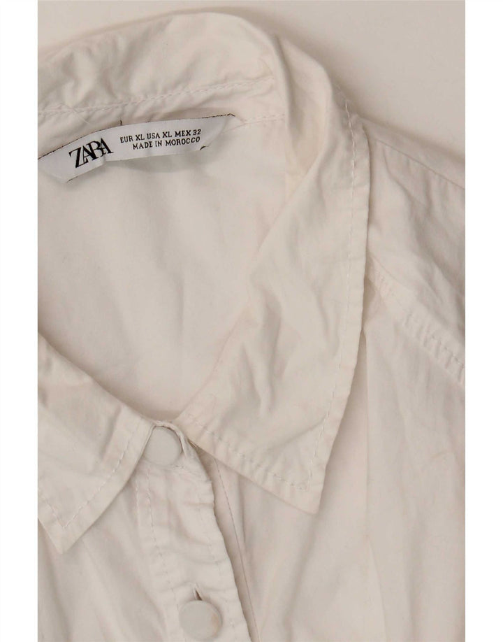 Zara Chemisier Femme UK 18 XL Blanc