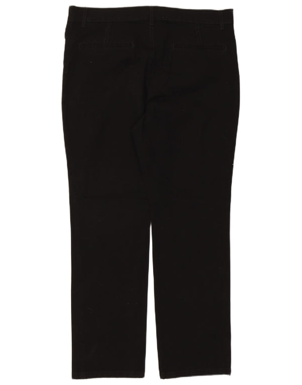 Marks & Spencer Pantalon droit décontracté pour femme UK 18 XL W38 L30 Noir