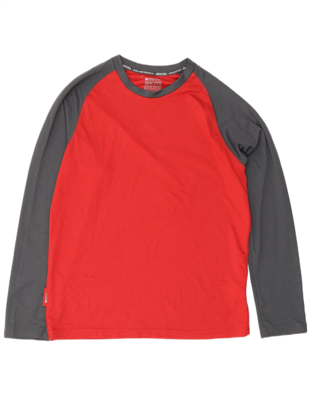 Mountain Warehouse Haut IsoCool Manches Longues Homme Rouge Moyen Colourblock