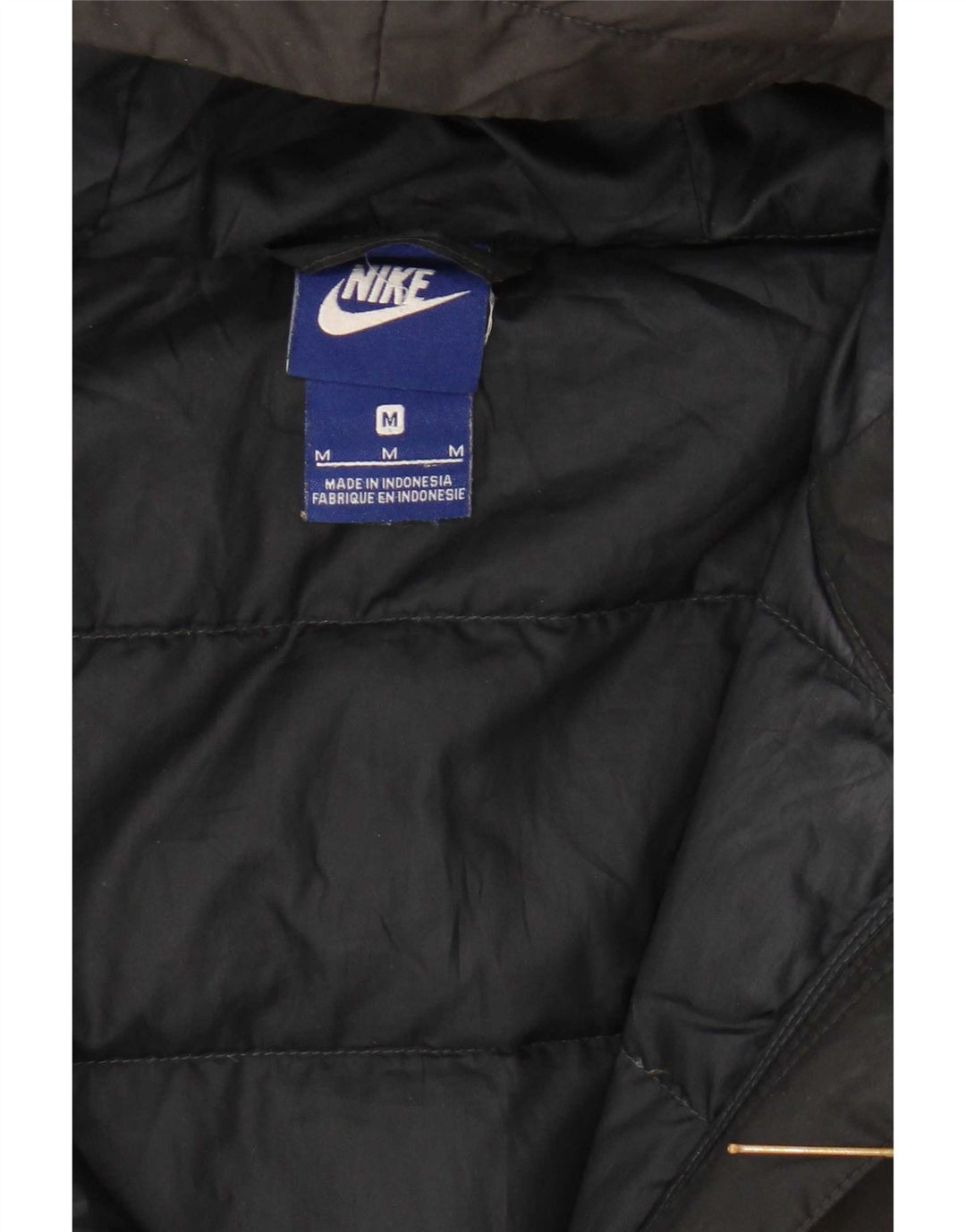 Nike Manteau rembourré à capuche pour femme UK 14 Polyester Noir Moyen